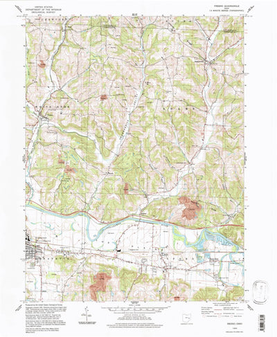 United States Geological Survey Fresno, OH (1994, 24000-Scale) digital map