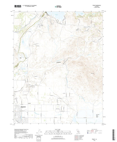 United States Geological Survey Friant, CA (2018, 24000-Scale) digital map