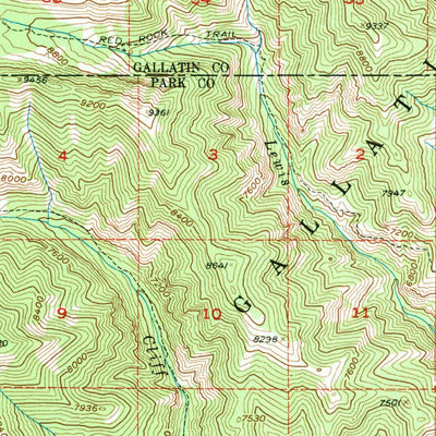 United States Geological Survey Fridley Peak, MT (1955, 62500-Scale) digital map