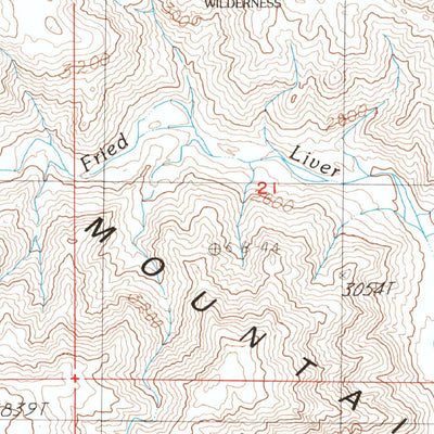 United States Geological Survey Fried Liver Wash, CA (1986, 24000-Scale) digital map