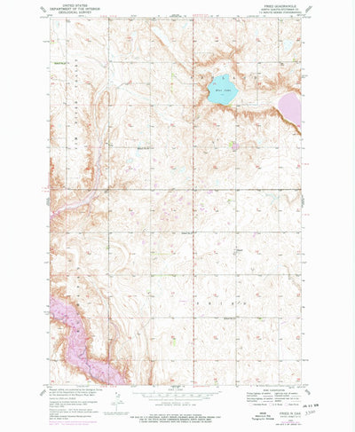 United States Geological Survey Fried, ND (1950, 24000-Scale) digital map