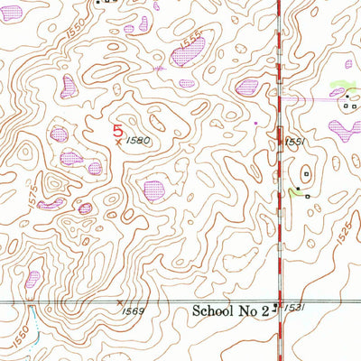 United States Geological Survey Fried, ND (1950, 24000-Scale) digital map