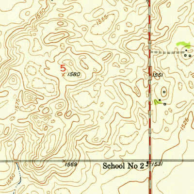 United States Geological Survey Fried, ND (1951, 24000-Scale) digital map