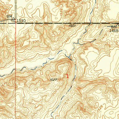 United States Geological Survey Fried, ND (1951, 24000-Scale) digital map