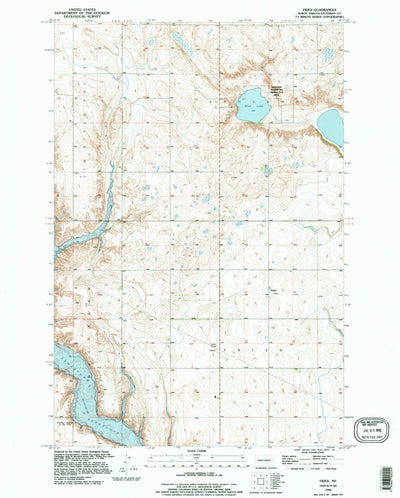 United States Geological Survey Fried, ND (1990, 24000-Scale) digital map