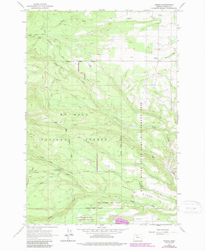 United States Geological Survey Friend, OR (1962, 24000-Scale) digital map