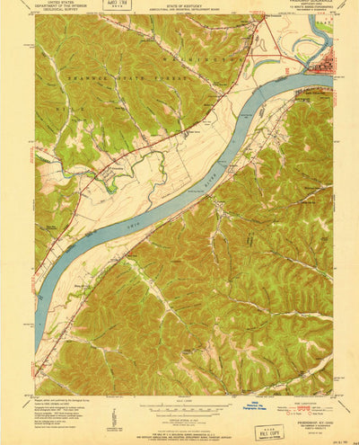 United States Geological Survey Friendship, OH-KY (1951, 24000-Scale) digital map