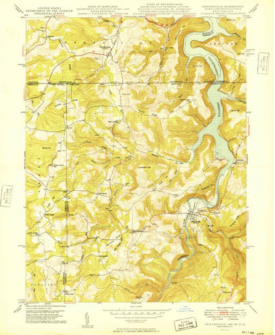 United States Geological Survey Friendsville, MD-PA-WV (1949, 24000-Scale) digital map