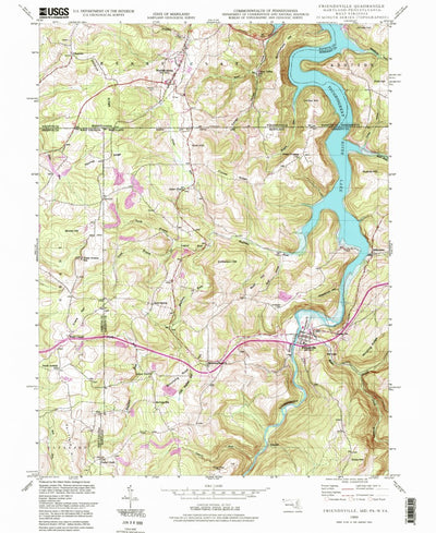 United States Geological Survey Friendsville, MD-PA-WV (1993, 24000-Scale) digital map
