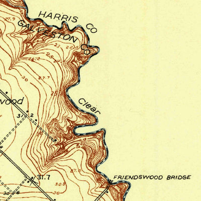 United States Geological Survey Friendswood, TX (1929, 24000-Scale) digital map