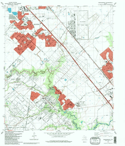 United States Geological Survey Friendswood, TX (1982, 24000-Scale) digital map