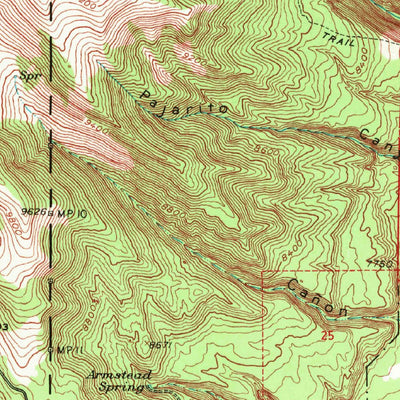 United States Geological Survey Frijoles, NM (1953, 62500-Scale) digital map