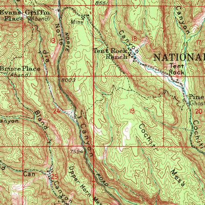 United States Geological Survey Frijoles, NM (1953, 62500-Scale) digital map
