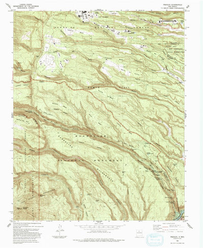 United States Geological Survey Frijoles, NM (1984, 24000-Scale) digital map