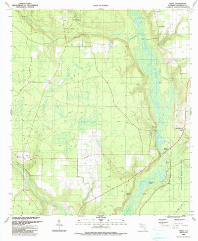 United States Geological Survey Frink, FL (1990, 24000-Scale) digital map