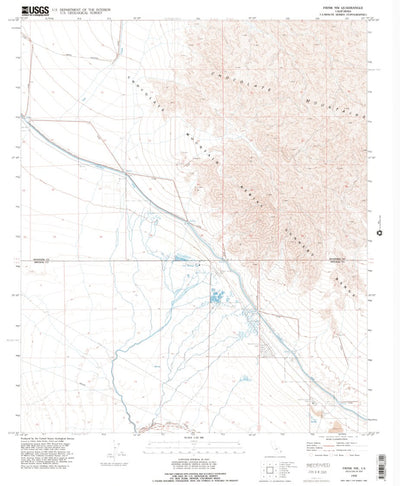 United States Geological Survey Frink NW, CA (1992, 24000-Scale) digital map