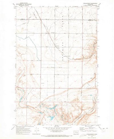 United States Geological Survey Frischknecht, WA (1970, 24000-Scale) digital map