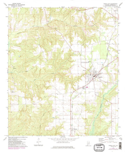United States Geological Survey Frisco City, AL (1972, 24000-Scale) digital map