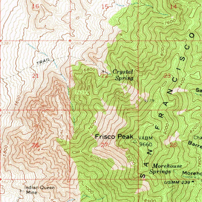 United States Geological Survey Frisco Peak, UT (1960, 62500-Scale) digital map