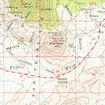 United States Geological Survey Frisco, UT (1959, 62500-Scale) digital map