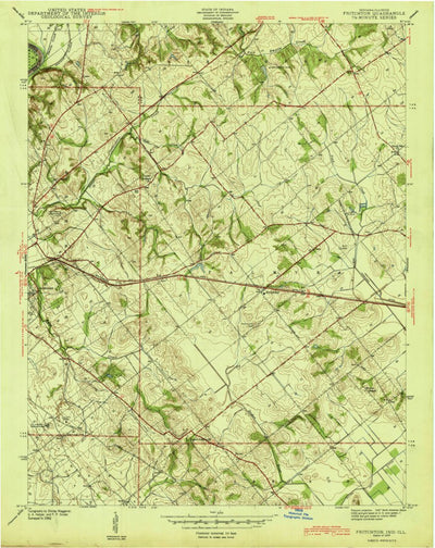 United States Geological Survey Fritchton, IN-IL (1944, 24000-Scale) digital map