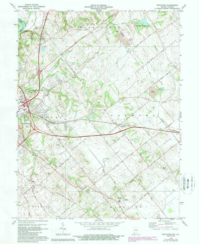 United States Geological Survey Fritchton, IN-IL (1974, 24000-Scale) digital map