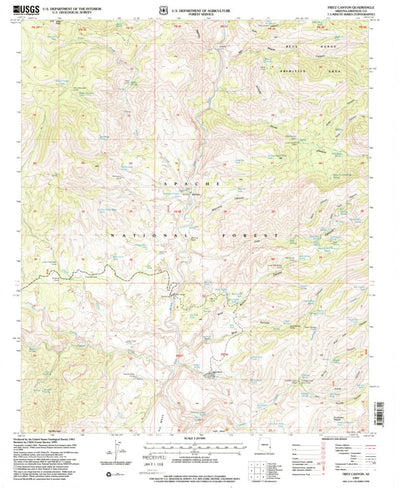 United States Geological Survey Fritz Canyon, AZ (1997, 24000-Scale) digital map