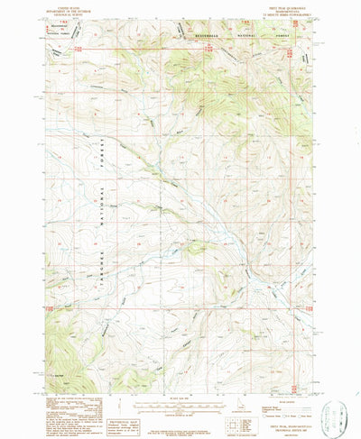 United States Geological Survey Fritz Peak, ID-MT (1987, 24000-Scale) digital map