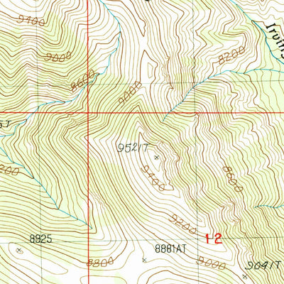 United States Geological Survey Fritz Peak, ID-MT (1987, 24000-Scale) digital map