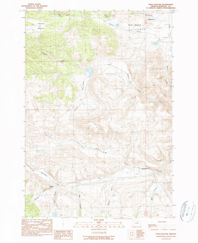 United States Geological Survey Frog Hollow, OR (1990, 24000-Scale) digital map