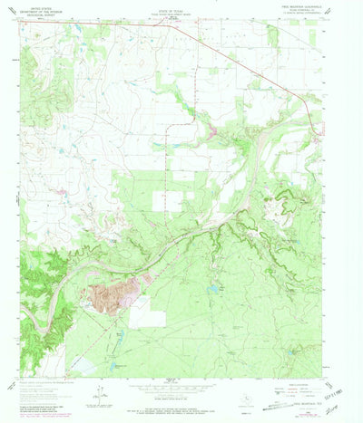 United States Geological Survey Frog Mountain, TX (1962, 24000-Scale) digital map