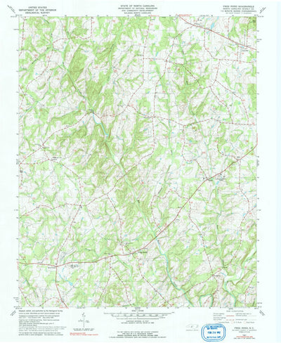 United States Geological Survey Frog Pond, NC (1981, 24000-Scale) digital map