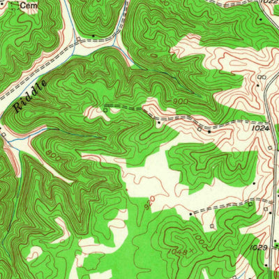 United States Geological Survey Frogue, KY-TN (1954, 24000-Scale) digital map