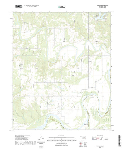 United States Geological Survey Frogville, OK (2022, 24000-Scale) digital map