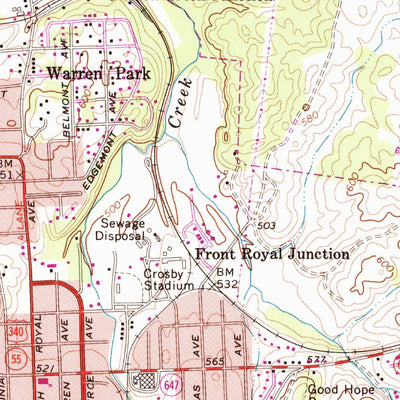 United States Geological Survey Front Royal, VA (1967, 24000-Scale) digital map