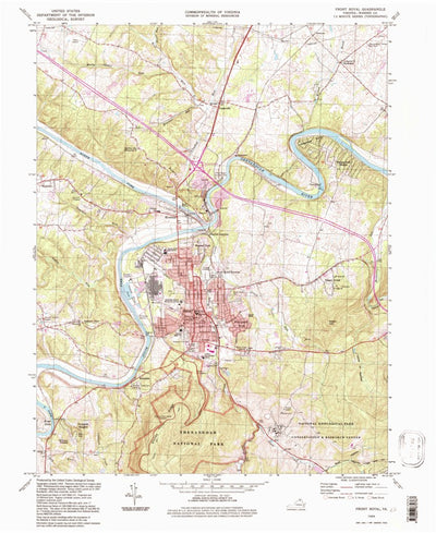 United States Geological Survey Front Royal, VA (1994, 24000-Scale) digital map