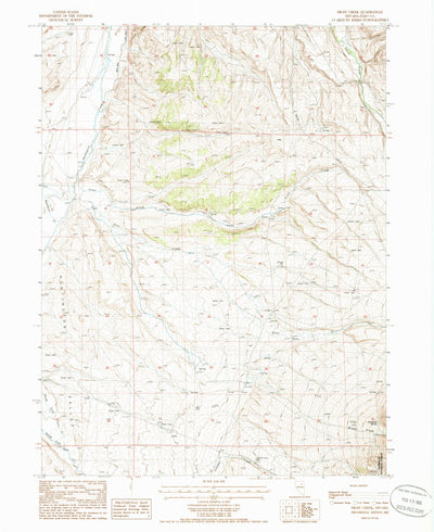 United States Geological Survey Frost Creek, NV (1985, 24000-Scale) digital map