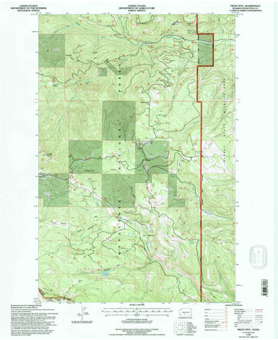 United States Geological Survey Frost Mountain, WA (1992, 24000-Scale) digital map