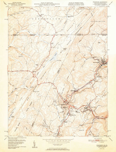 United States Geological Survey Frostburg, MD-PA (1951, 24000-Scale) digital map