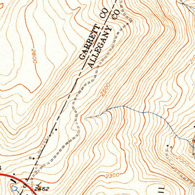 United States Geological Survey Frostburg, MD-PA (1951, 24000-Scale) digital map