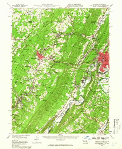 United States Geological Survey Frostburg, MD-WV-PA (1950, 62500-Scale) digital map