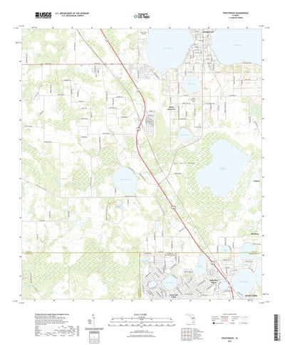 United States Geological Survey Frostproof, FL (2021, 24000-Scale) digital map