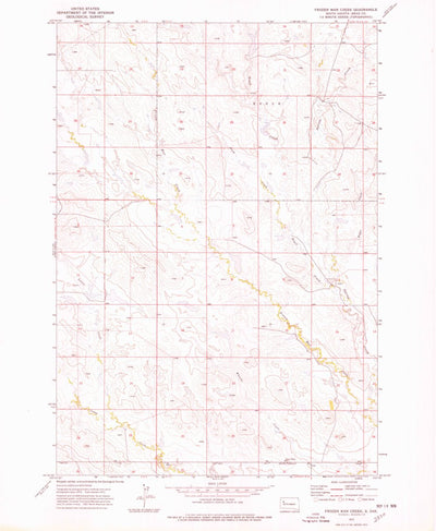 United States Geological Survey Frozen Man Creek, SD (1973, 24000-Scale) digital map