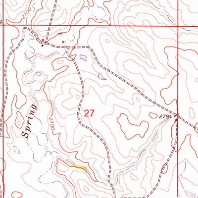 United States Geological Survey Frozen Man Creek, SD (1973, 24000-Scale) digital map