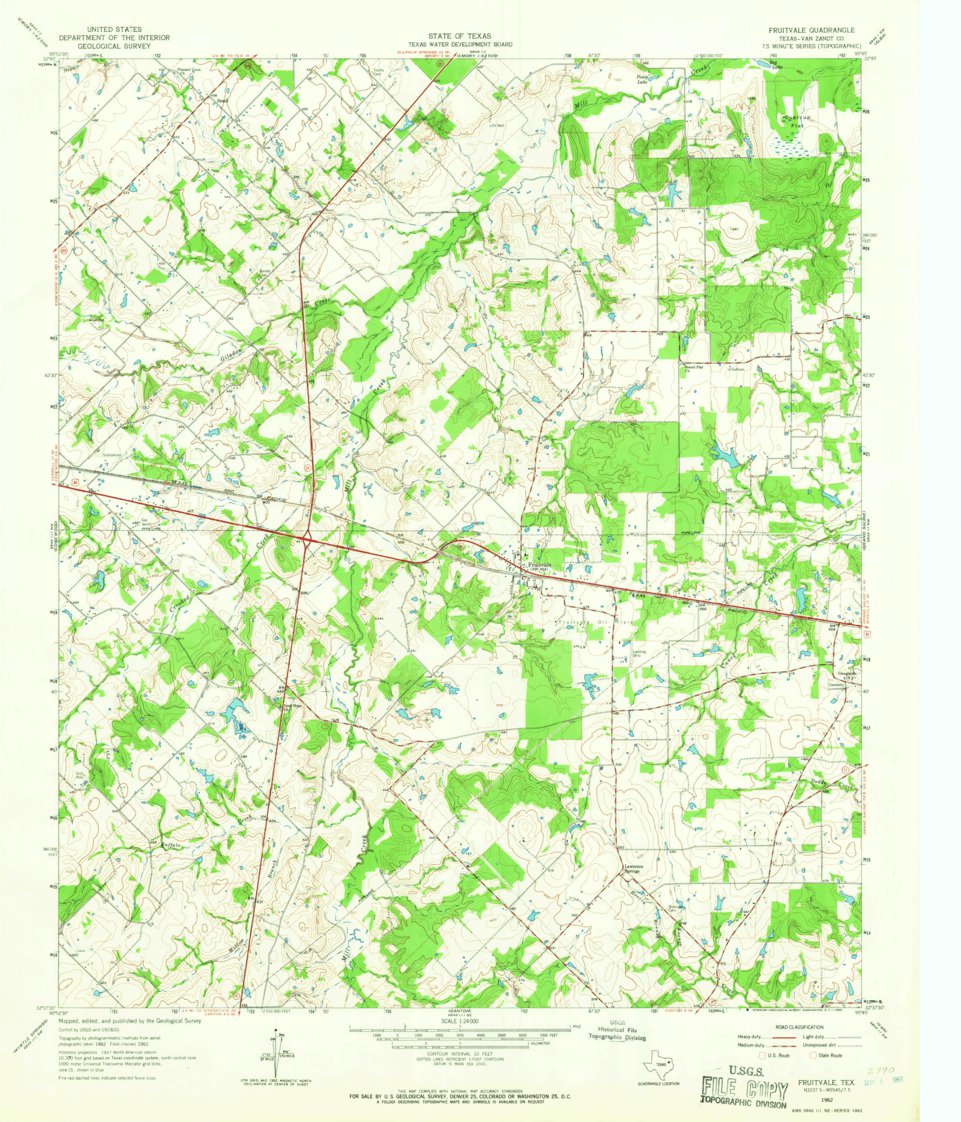 Fruitvale, TX (1962, 24000Scale) Map by United States Geological