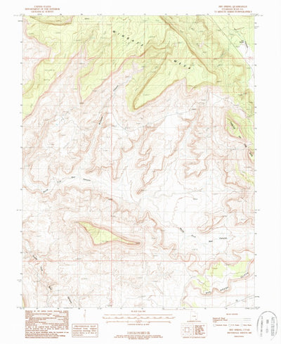 United States Geological Survey Fry Spring, UT (1987, 24000-Scale) digital map