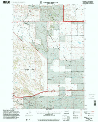 United States Geological Survey Fryburg NE, ND (1997, 24000-Scale) digital map