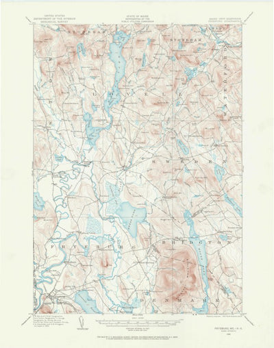 United States Geological Survey Fryeburg, ME-NH (1909, 62500-Scale) digital map