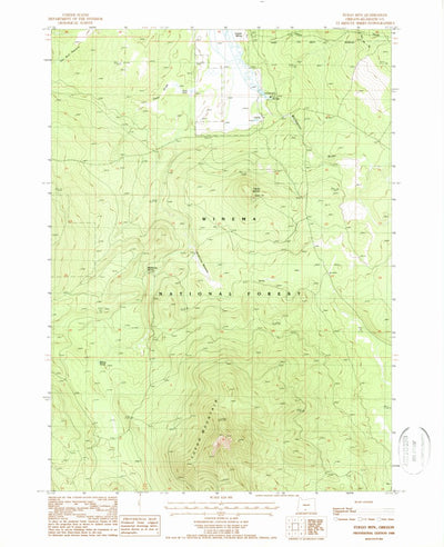 United States Geological Survey Fuego Mountain, OR (1988, 24000-Scale) digital map