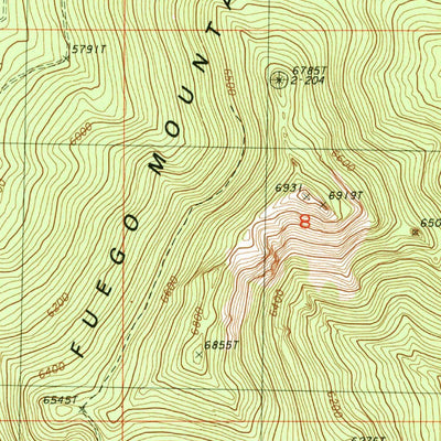 United States Geological Survey Fuego Mountain, OR (1988, 24000-Scale) digital map